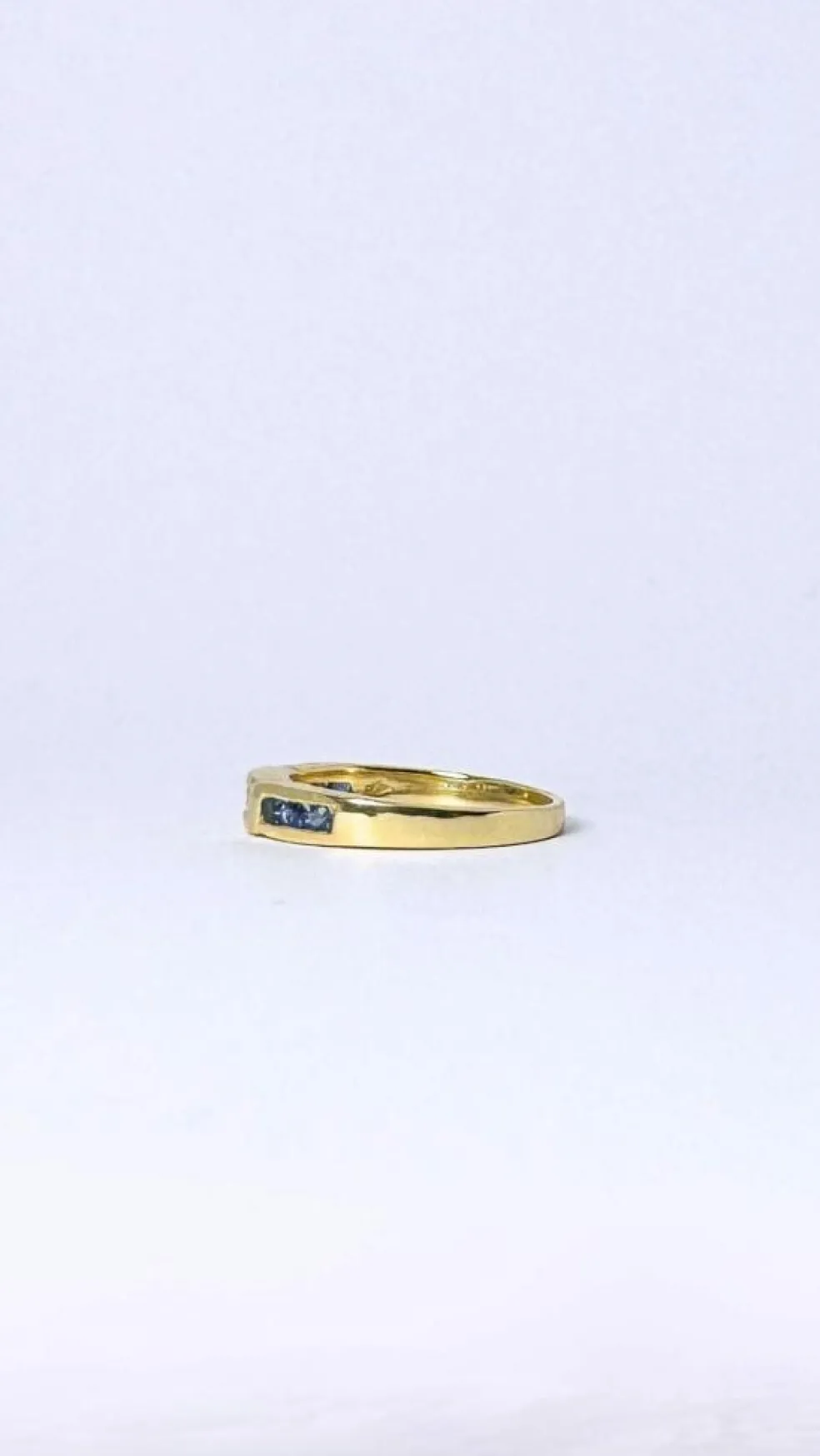 Bague Or jaune Diamants Saphirs