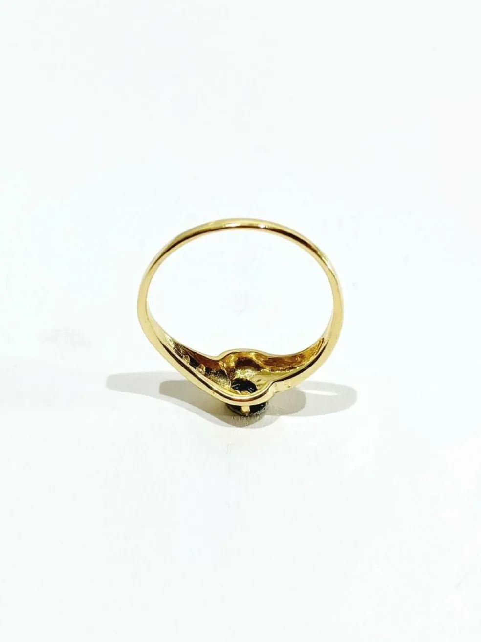 Bague or jaune diamants saphir