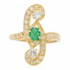 Bague Or jaune Emeraude