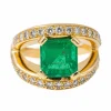 Bague Or jaune Emeraude