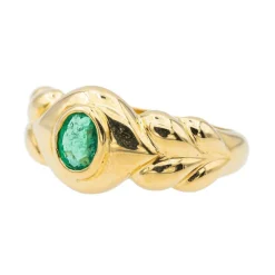 Bague Or jaune Emeraude