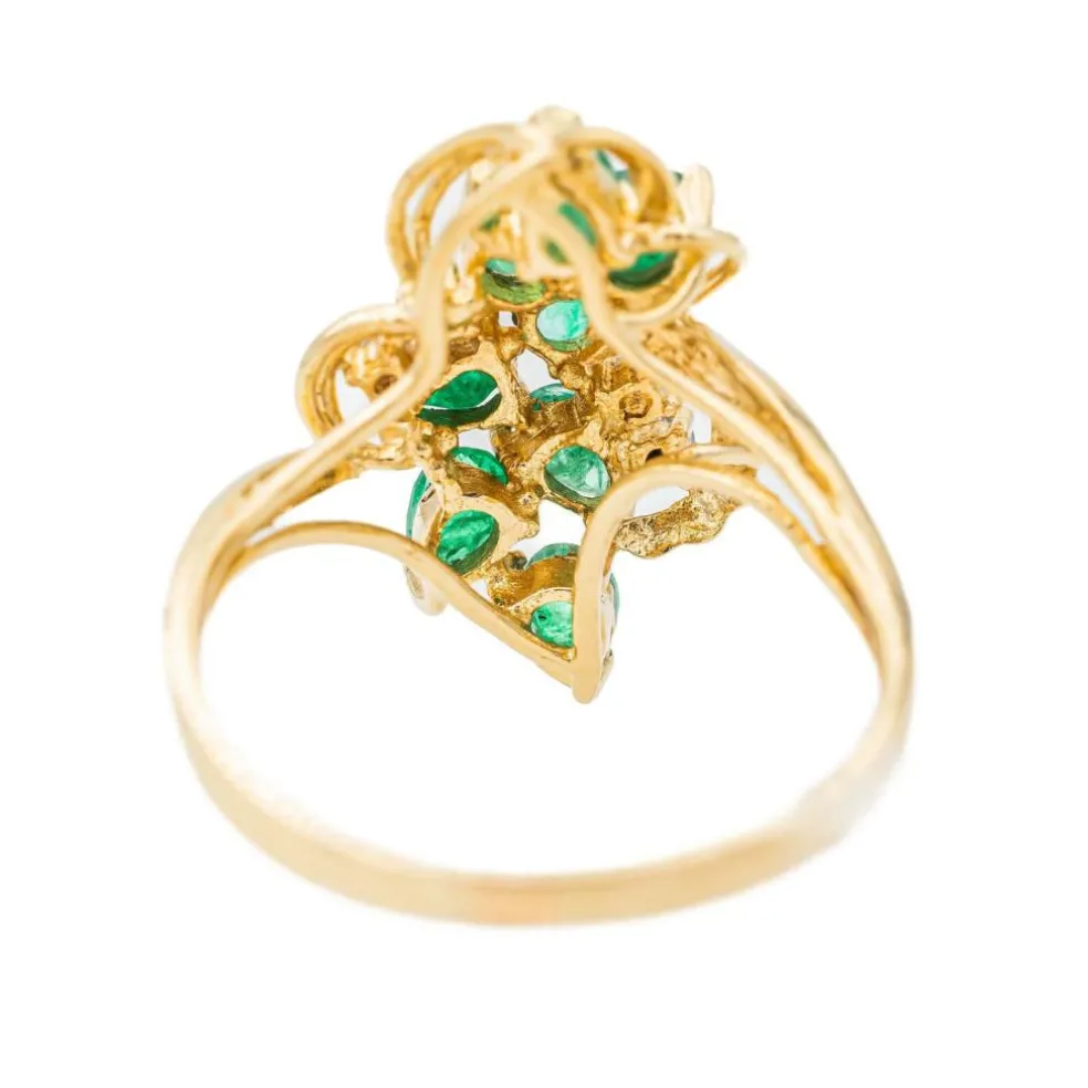 Bague Or jaune Emeraude