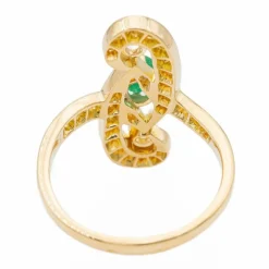 Bague Or jaune Emeraude