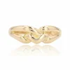 Bague or jaune entrelacé