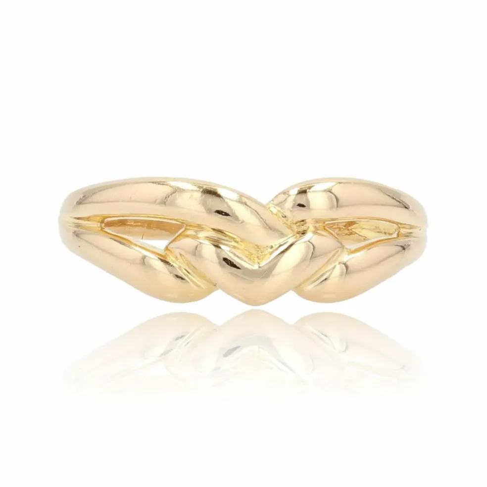 Bague or jaune entrelacé