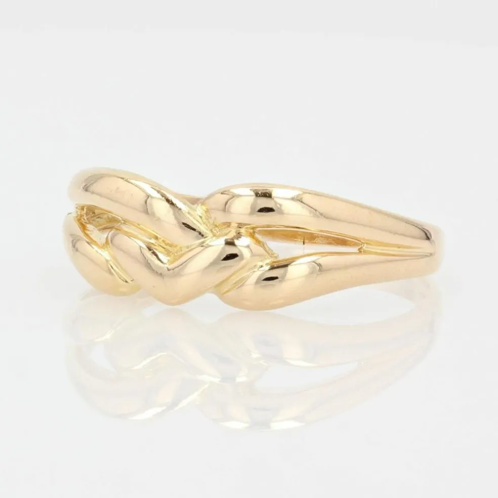 Bague or jaune entrelacé