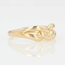 Bague or jaune entrelacé