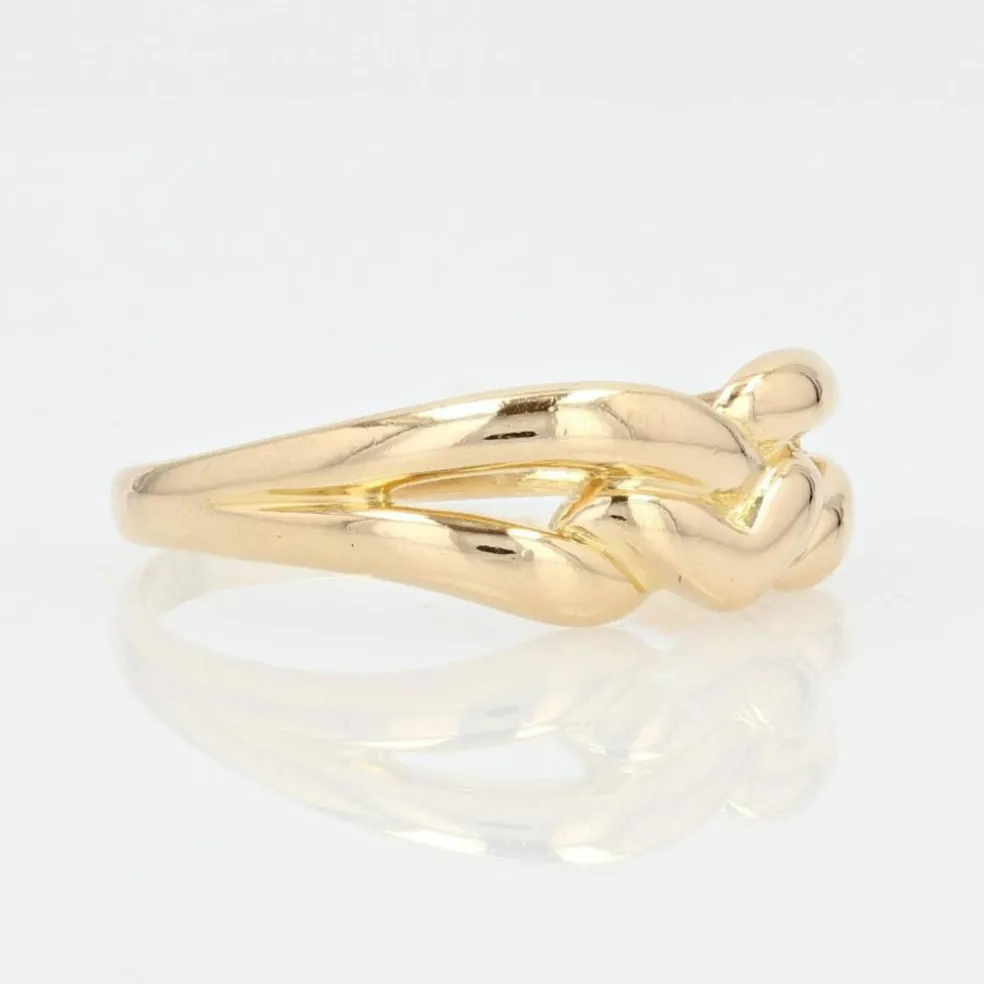 Bague or jaune entrelacé
