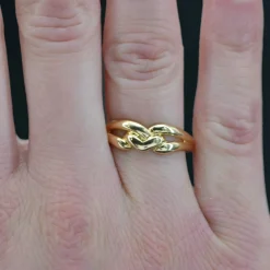 Bague or jaune entrelacé