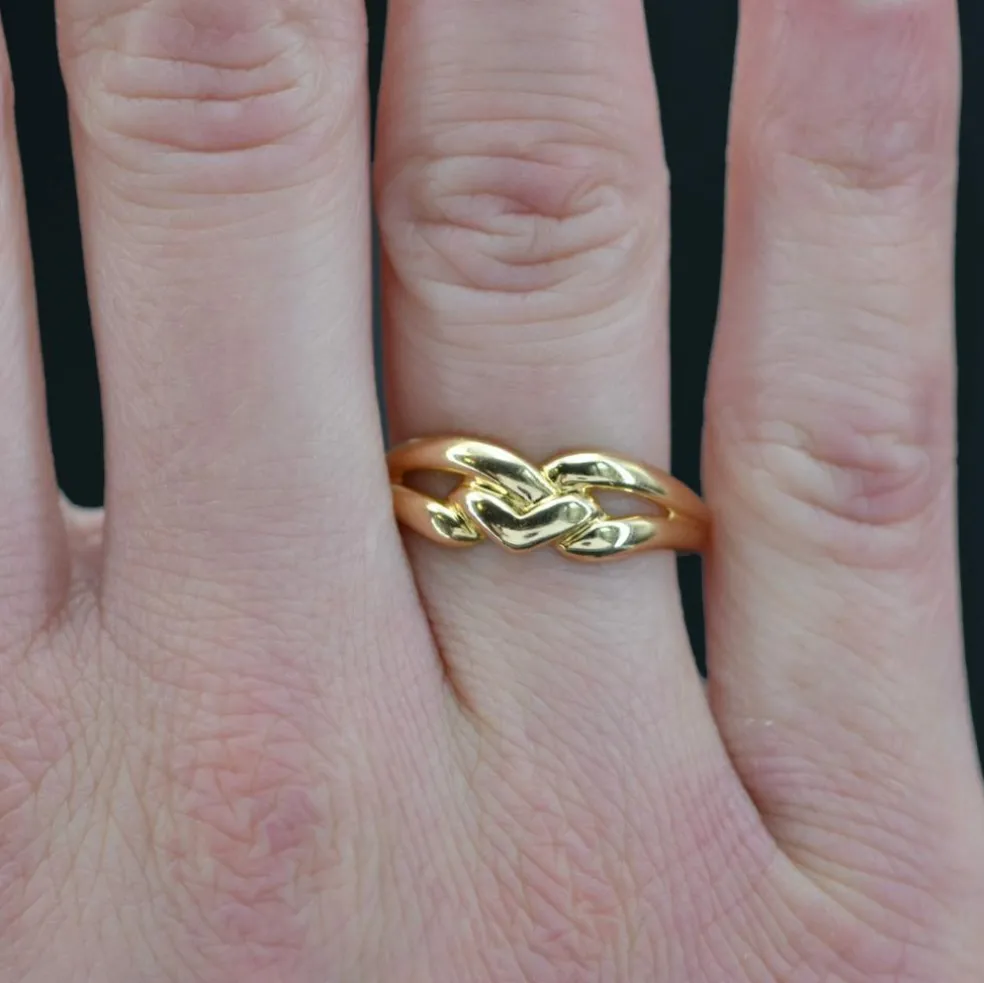 Bague or jaune entrelacé