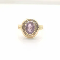 Bague Or Jaune et Améthyste