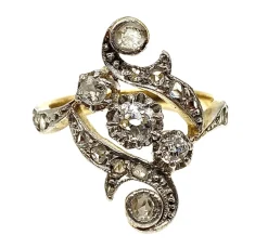 Bague Or jaune et blanc Diamants