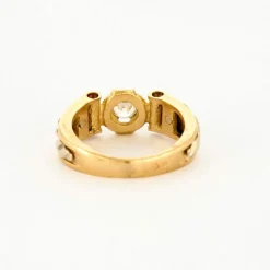 Bague or jaune et blanc diamant