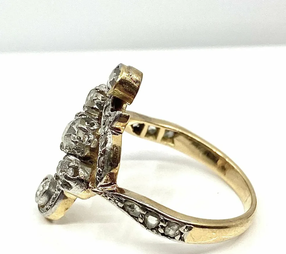 Bague Or jaune et blanc Diamants