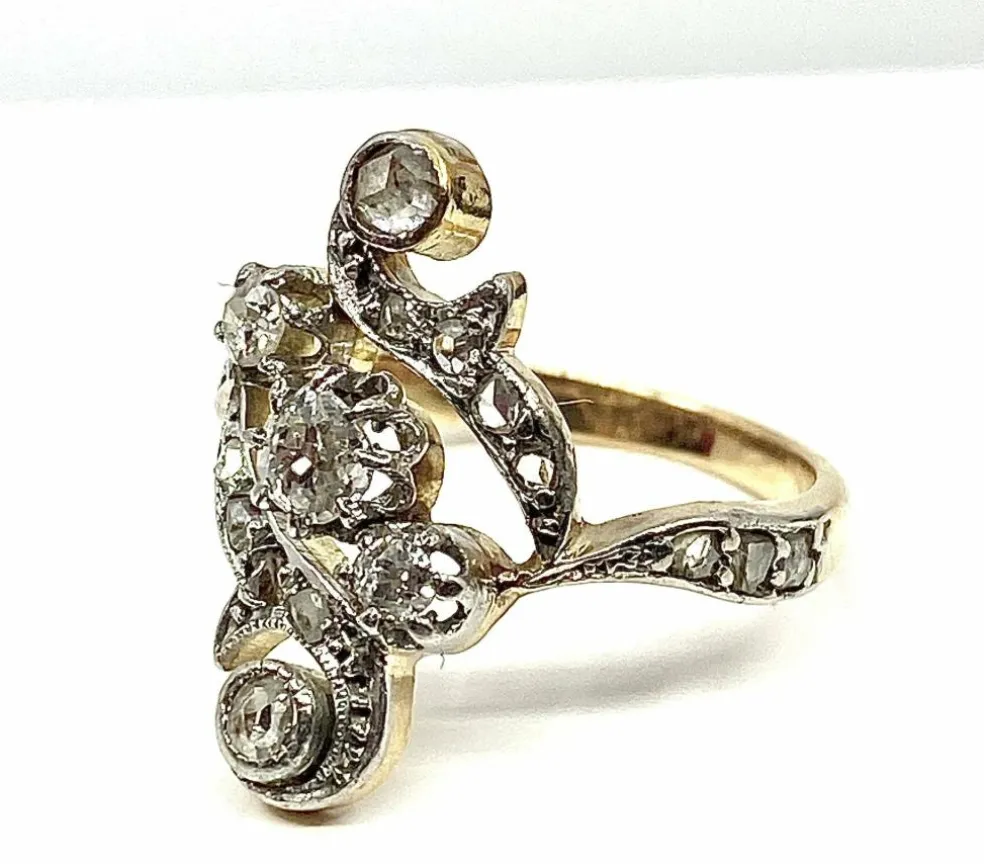 Bague Or jaune et blanc Diamants