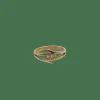 Bague or jaune et blanc sertie de diamants