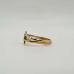 Bague or jaune et blanc sertie de diamants