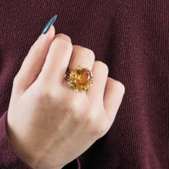 Bague or jaune et chrysobéryl
