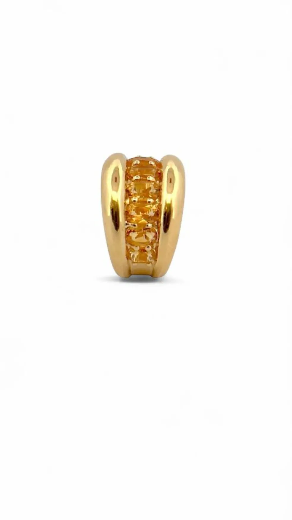 Bague or jaune et citrines ovales