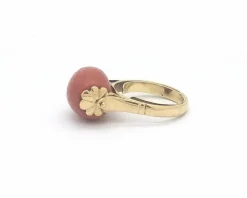 Bague or jaune et corail