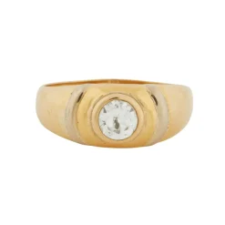 Bague or jaune et diamant taille ancienne