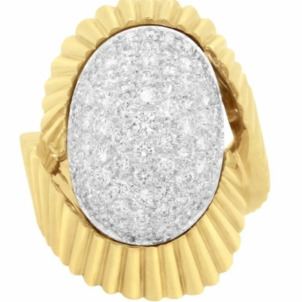 Bague or jaune et diamants