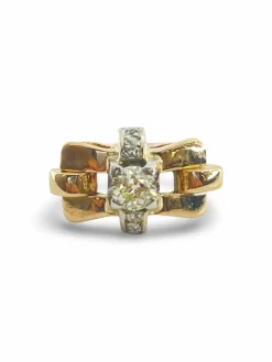 Bague or jaune et diamants