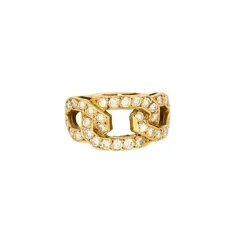 Bague or jaune et diamants