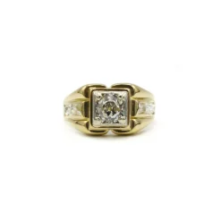 Bague or jaune et diamants