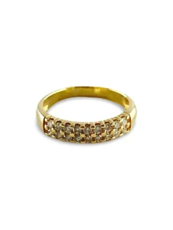 Bague or jaune et diamants 0,27