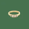 BAGUE OR JAUNE ET DIAMANTS.