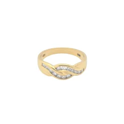 Bague or jaune et diamants