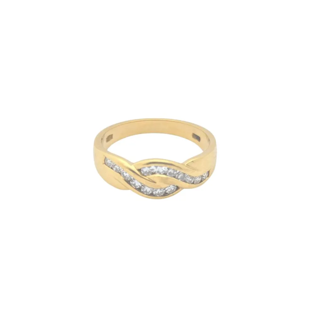 Bague or jaune et diamants