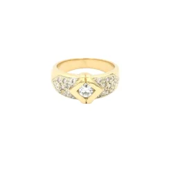 Bague or jaune et diamants
