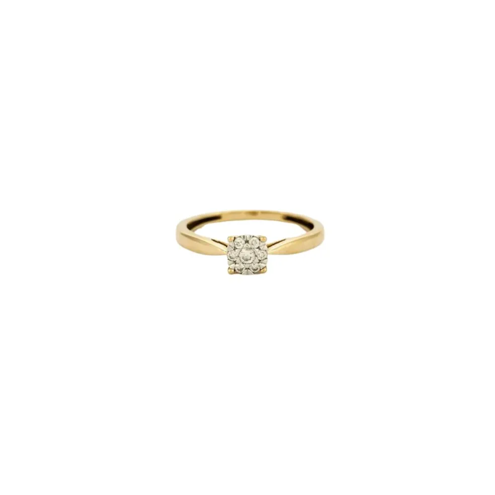 Bague OR JAUNE et DIAMANTS