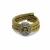 Bague or jaune et diamants 0,12 ct