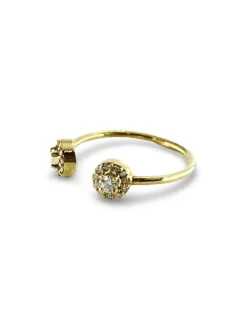 Bague or jaune et diamants
