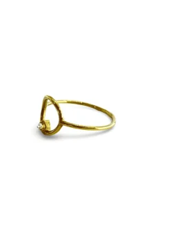 Bague or jaune et diamant