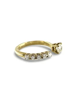 Bague or jaune et diamants 0,78ct