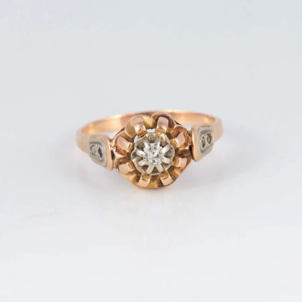 Bague or jaune et diamant