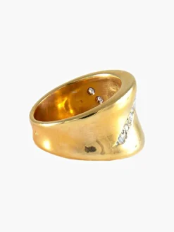 BAGUE OR JAUNE ET DIAMANTS