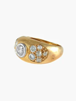 BAGUE OR JAUNE ET DIAMANTS