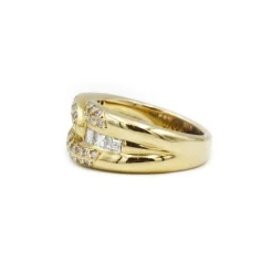 Bague or jaune et diamants