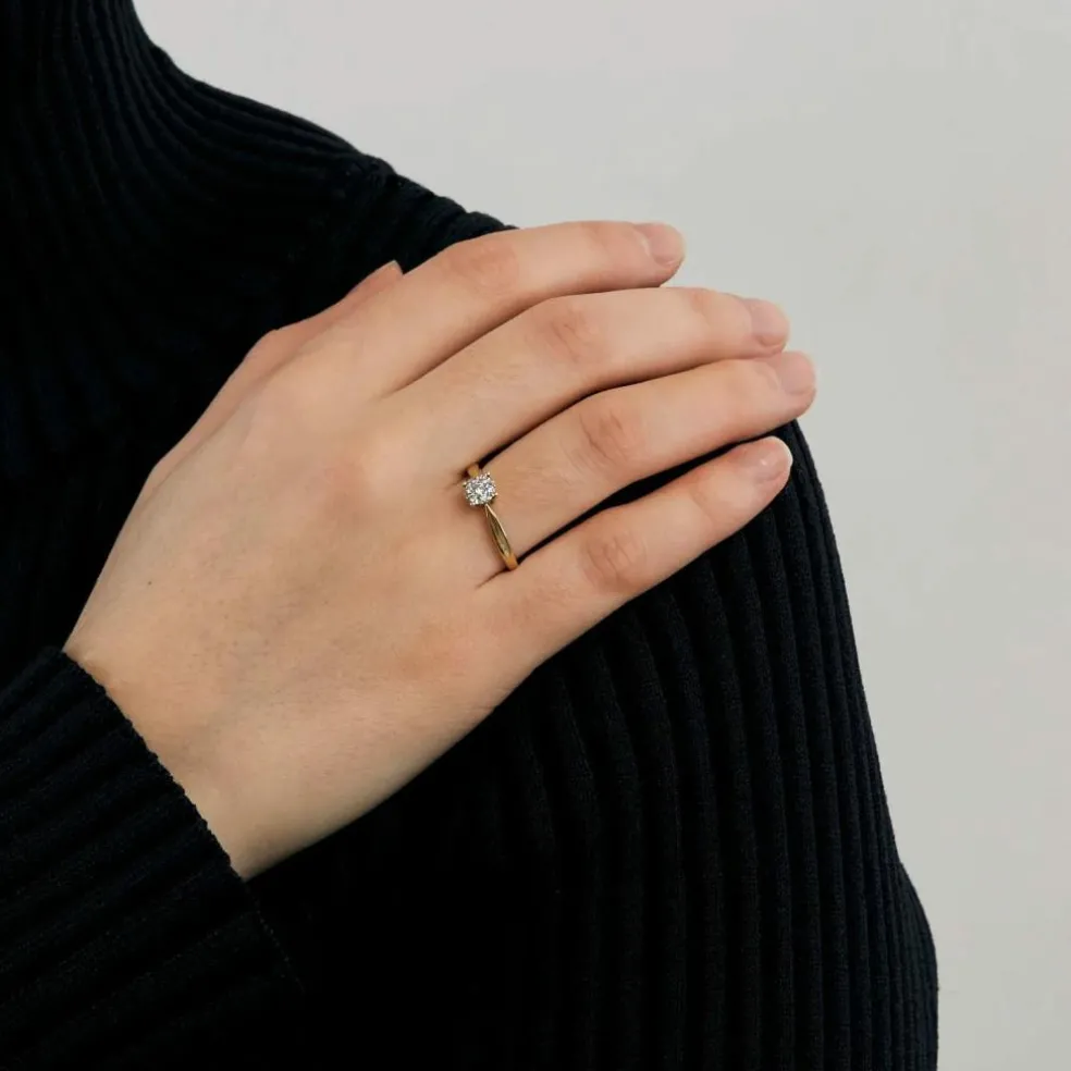Bague OR JAUNE et DIAMANTS
