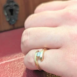 Bague or jaune et diamant