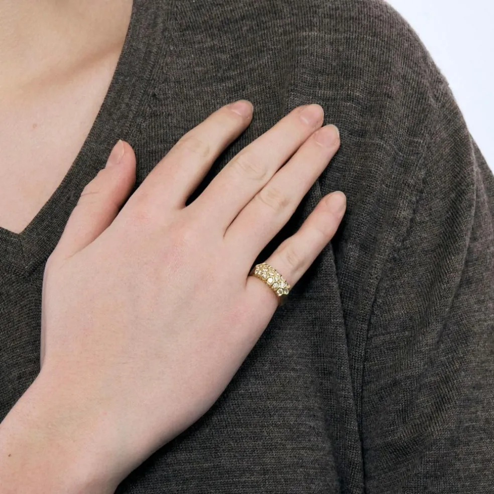 Bague or jaune et diamant