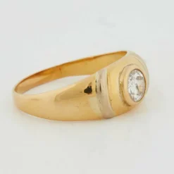 Bague or jaune et diamant taille ancienne