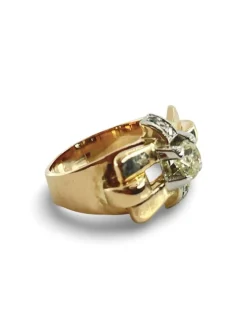 Bague or jaune et diamants