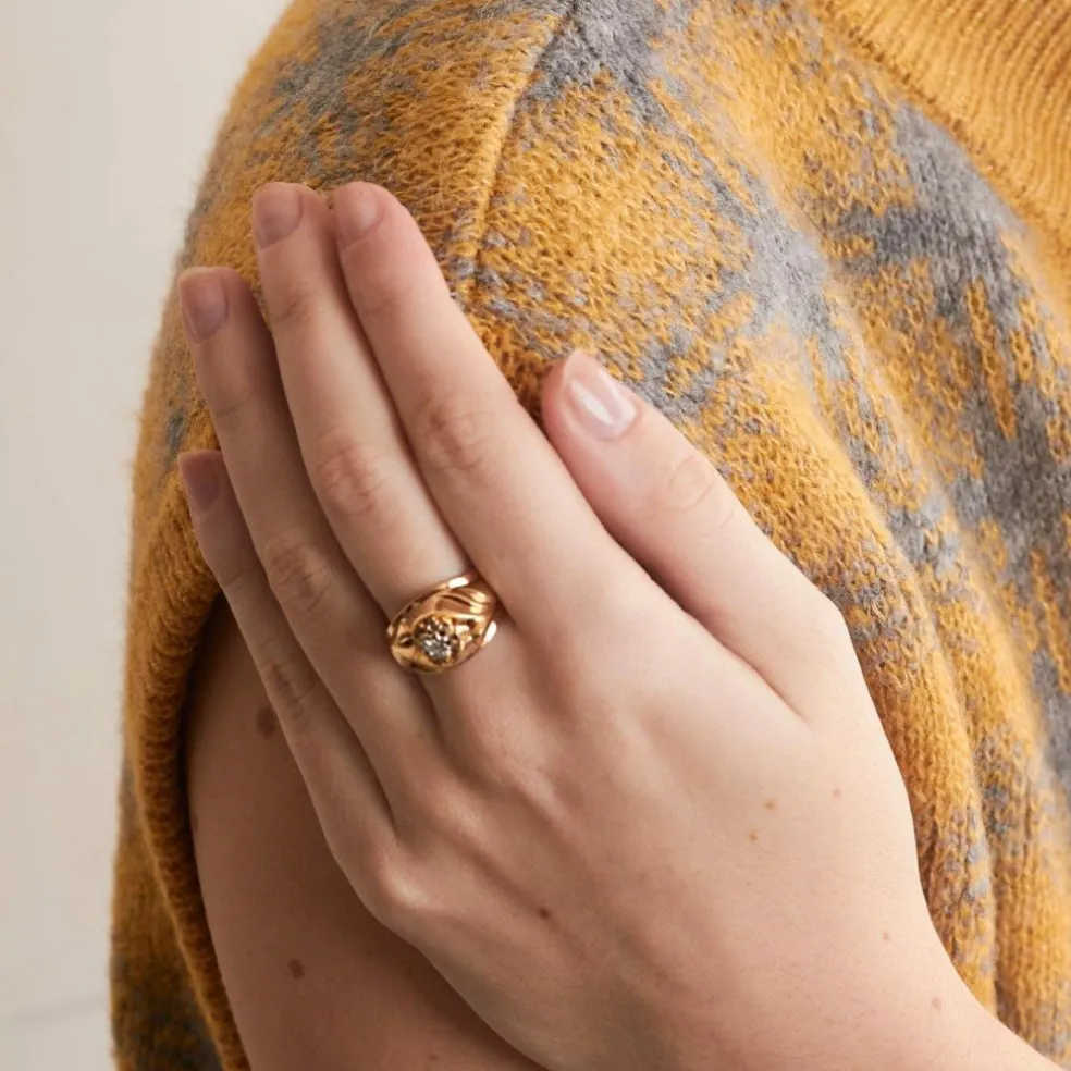 Bague or jaune et diamant