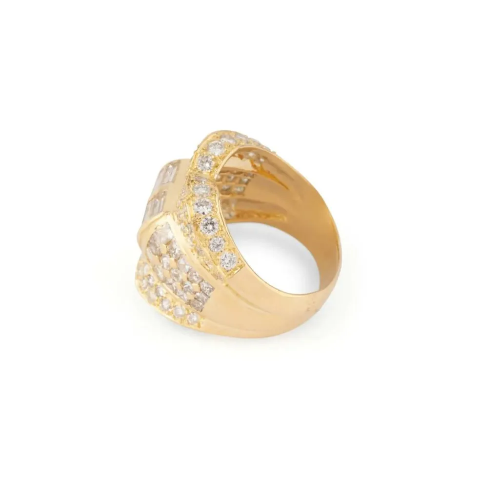 Bague or jaune et diamant